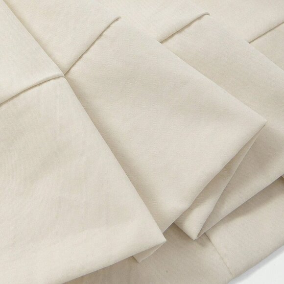 Cream Party Women's Beach Vacation Elegant Waist Cinched Fitted Camisole Dress - Picture 6 of 7